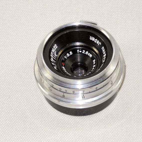 Nikon 2,8cm f3,5 W-Nikkor-C  Nr.347459 Silver with case Near Mint
