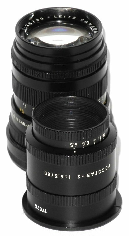Leica 50/4,5 Focotar black Ex+ / Call