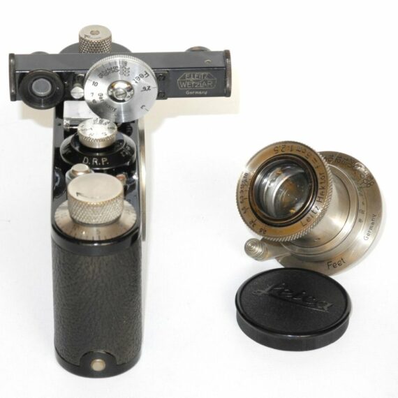 Leica Standard black with 50mm Hektor lens , Fokos black RF and Case Ex++ Nice