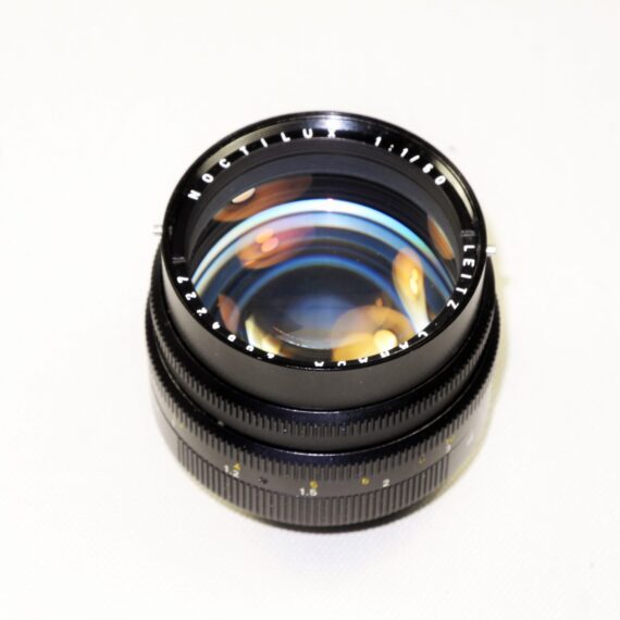 Leica 50/1,0 Noctilux Version 1 (E58) #11821 With Leica Box, Warranty cards, Leica hood, caps Ex++/SOLD