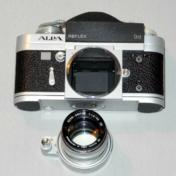Alpa 9d chrome w.50/1,8 Kern Switar Ex++