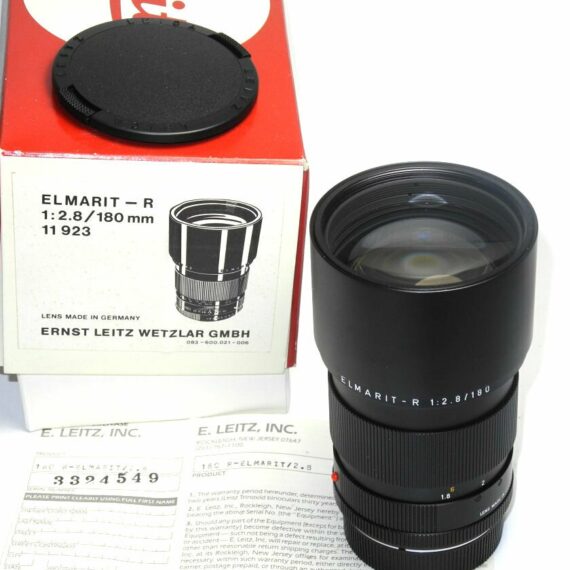 Leica 180/2,8 Elmarit-R #11923 with Leica box,filter,caps Mint- / Free shipping (USA)