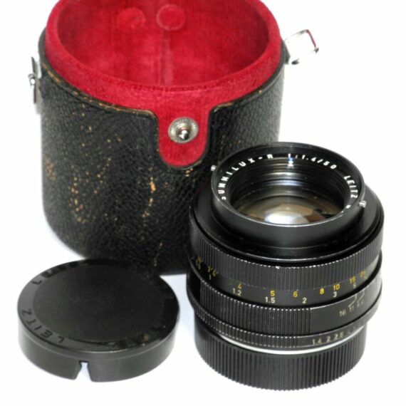 Leica 50/1,4 Summilux-R 3 cam lens Sold with Leica hood,caps  & case Ex+