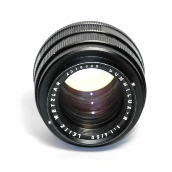 Leica 50/1,4 Summilux-R 3 cam lens Sold with Leica hood,caps  & case Ex+