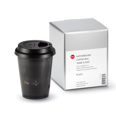 Leica Coffee mug, style, “Summarit-S70” #96603 New / No Longer Available