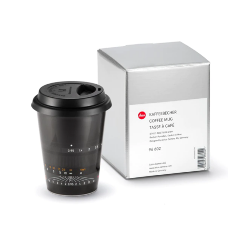 Leica Coffee mug, style, “Noctilux-M 50” Cat#96602 New / No longer available