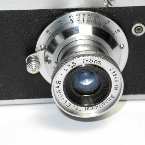 Sonne V camera  w.5cm F3,5 Elionar Anastigmat Col. lens In original case Ex++