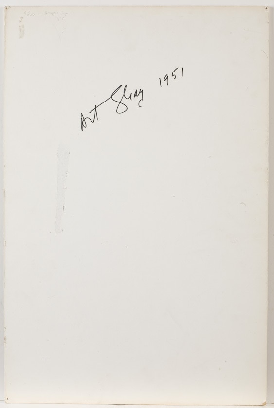 Art Shay (American, b. 1922) 'A Smoker' 1950s, silver print now laid down on board. Signed verso and dated /Call