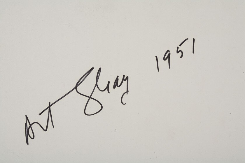 Art Shay (American, b. 1922) 'A Smoker' 1950s, silver print now laid down on board. Signed verso and dated /Call