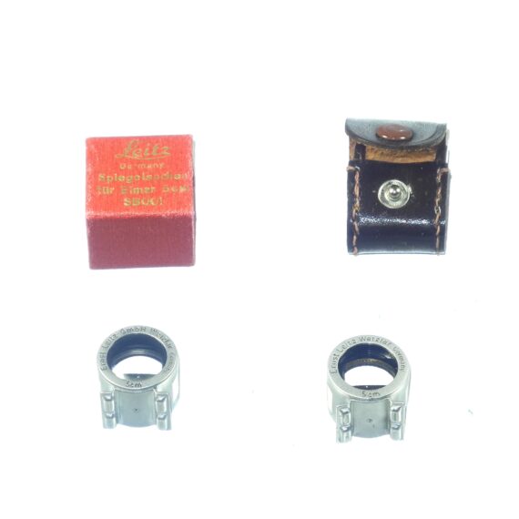 Two Leica 50mm Chrome Viewfinders "SBOOI" with original box & with case, Call or Email for price for price