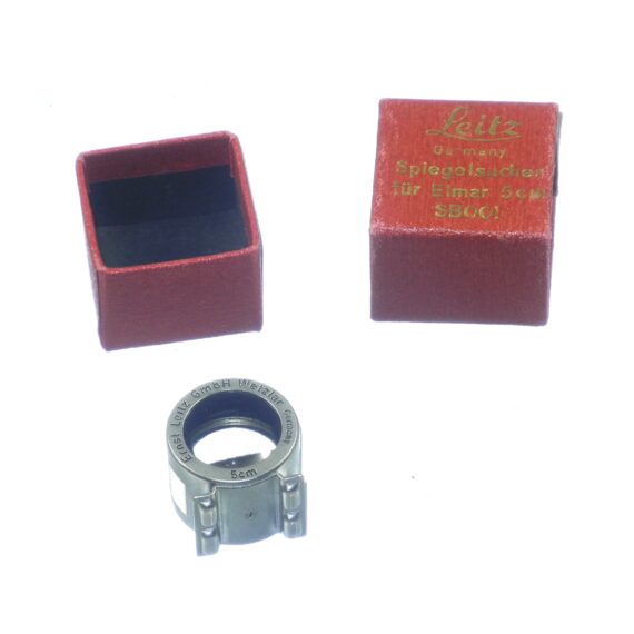 Leica 50mm Chrome Viewfinders "SBOOI" with original box Mint-