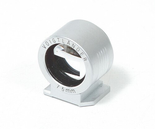VOIGTLANDER 75MM BRIGHTLINE Silver VIEWFINDER in Box Mint-