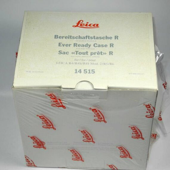 Leica Everready Black Leather case with large front for R4/5/6 with box Mint-