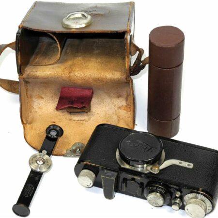 Leica IA Nr. 17525 with original case, rangefinder and film cassette in box Nice vintage set /SOLD