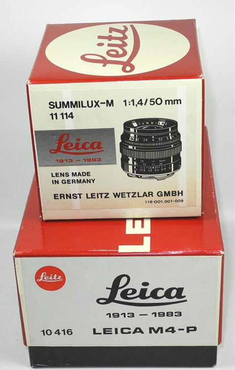 Leica M4-P Silver  special edition "1913-1983" Set  with Leica 50/1,4mm  & winder Mint- SOLD