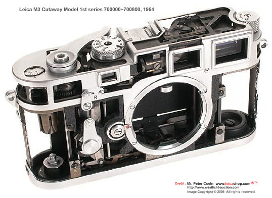 Leica M3 DS Cutaway display Model, 1954