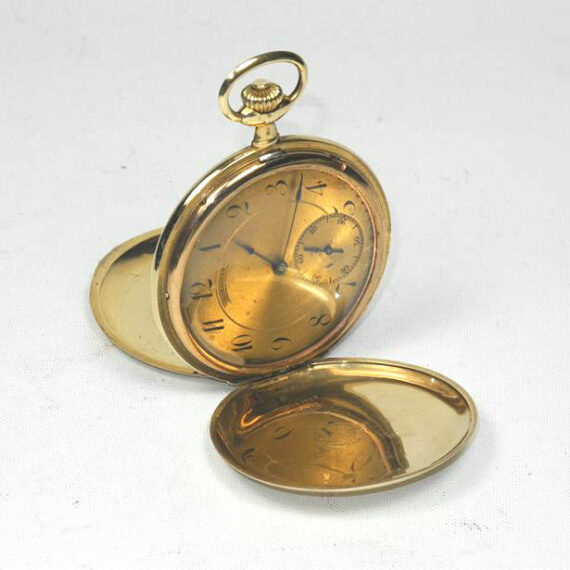 Longines 4 Grands Prix Paris Yellow Gold Manual Wind Pocket Watch