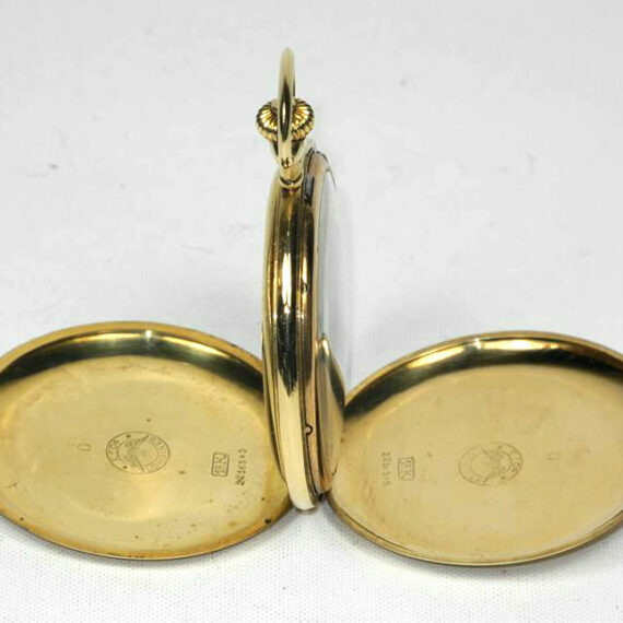 Longines 4 Grands Prix Paris Yellow Gold Manual Wind Pocket Watch