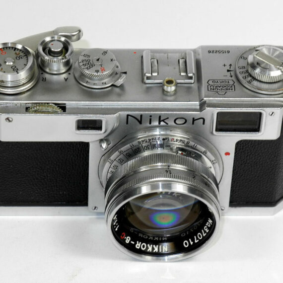 Nikon S2 Silver Nr.6155226 Ex+ Camera w.50/1,4 Nikkor-S-C silver Lens / Free shipping (USA)