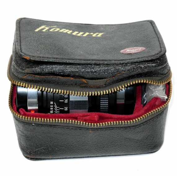 Komura 80/1,8 black lens Nr.4550130  Sankyo Koki Tokyo with case and finder Mint-