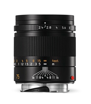 Leica Summarit-M 75 mm/f2.4  black Cat# 11682  New USA / Free Shipping (USA)