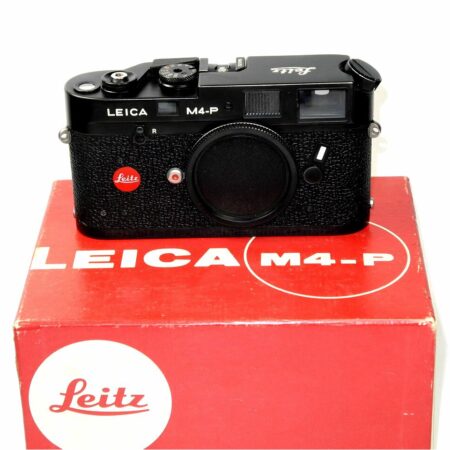 Leica M4-P black camera circa 1982, Sold with Leica original box, manual, warranty cards, Leica MR black meter Mint- /SOLD