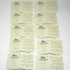 Leica Vintage Gold and Red lens warranty cards "Ernst Leitz Wetzlar" NEW x 10pc / Free Shipping