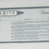 Leica E.Leitz Inc.Camera & Lens Vintage Warranty cards (blue) NEW - Rare find / Free Shipping