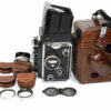 Rolleiflex 3,5F TLR camera with case,hood and filters Nice Ex++ outfit !!