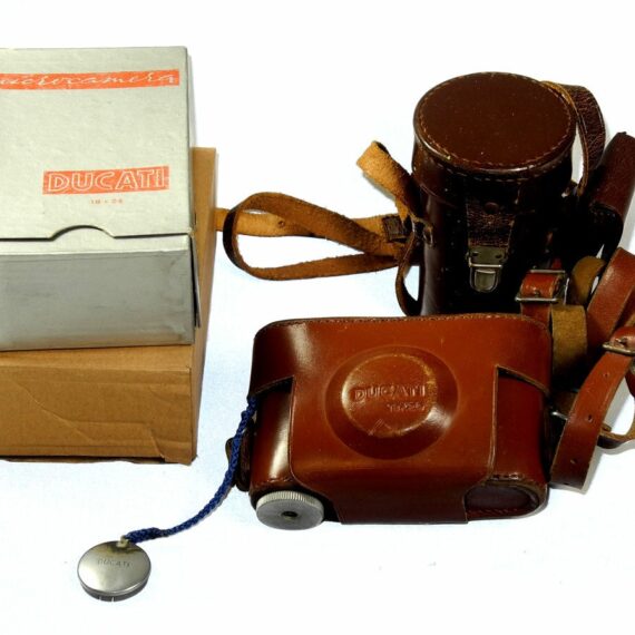 Ducati Outfit with 2 Ducati lenses,Original cases,filters, original manuals Nice Rare outfit / SOLD