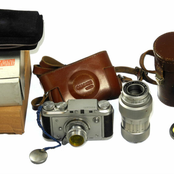 Ducati Outfit with 2 Ducati lenses,Original cases,filters, original manuals Nice Rare outfit / SOLD