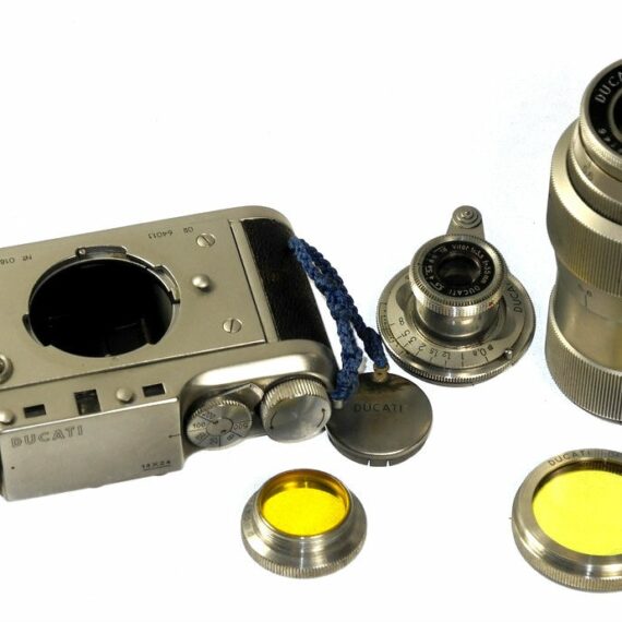 Ducati Outfit with 2 Ducati lenses,Original cases,filters, original manuals Nice Rare outfit / SOLD