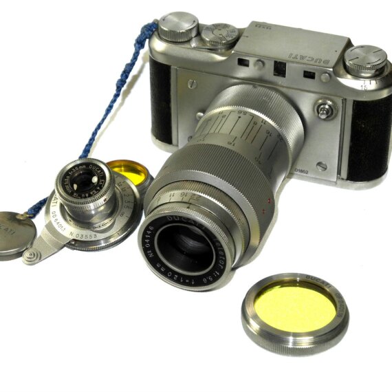 Ducati Outfit with 2 Ducati lenses,Original cases,filters, original manuals Nice Rare outfit / SOLD