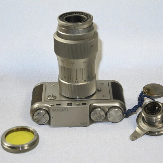 Ducati Outfit with 2 Ducati lenses,Original cases,filters, original manuals Nice Rare outfit / SOLD