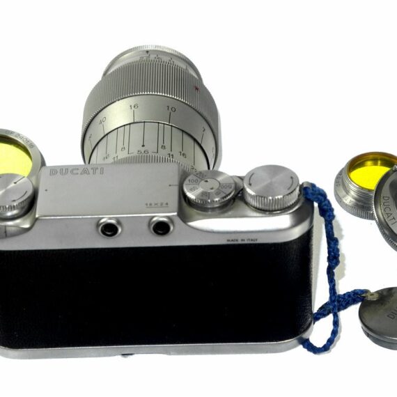 Ducati Outfit with 2 Ducati lenses,Original cases,filters, original manuals Nice Rare outfit / SOLD