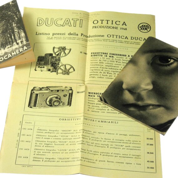 Ducati Outfit with 2 Ducati lenses,Original cases,filters, original manuals Nice Rare outfit / SOLD