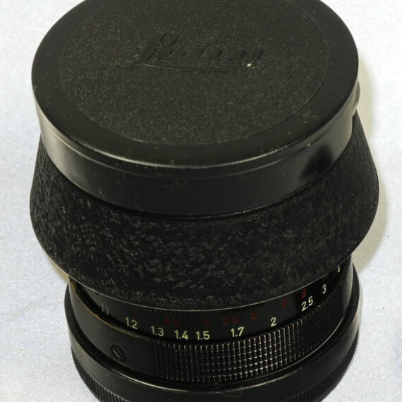 Leica 50/1,4 Summilux Black Paint, Brass Mount lens Sold with hood & caps. SOLD