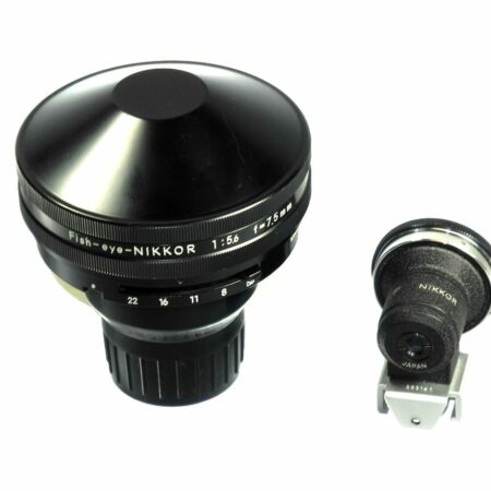 Nikon 7,5mm f5,6 Fish-Eye Nikkor with metal finder & caps Ex++ / call or email to order