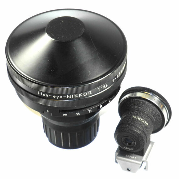 Nikon 7,5mm f5,6 Fish-Eye Nikkor with metal finder & caps Ex++ / call or email to order