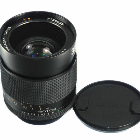 Contax 35/1,4 Zeiss Distagon T*  MM Lens with Metal hood Made in Germany  Mint-
