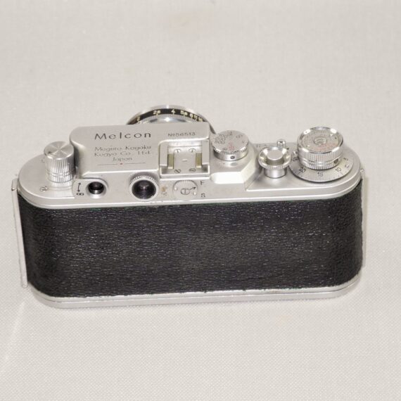 Melcon silver chrome camera Sold With: 5cm f2 Nikkor-H-C "Nippon-Kogaku" Lens & with original case Ex+/++