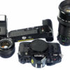 Canon A1 Black camera set with 2 lenses,  canon winder & speedlight Ex++/Mint-