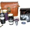Leica IIIg camera set with 3 lenses,finder,hood & case Ex+