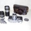Leica IIIg camera set with 3 lenses,finder,hood & case Ex+