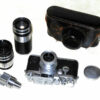Leica IIIg camera set with 3 lenses,finder,hood & case Ex+