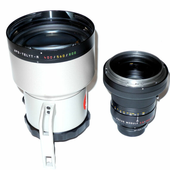 Leica 400/560/800 Apo Telyt-ROM Lens Cat #11842 & Leica 1X focusing module #11843 w.Leica hood,caps and lens  case Ex++ / SOLD/WANTED