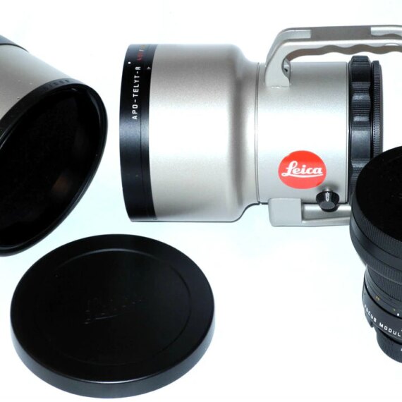 Leica 400/560/800 Apo Telyt-ROM Lens Cat #11842 & Leica 1X focusing module #11843 w.Leica hood,caps and lens  case Ex++ / SOLD/WANTED
