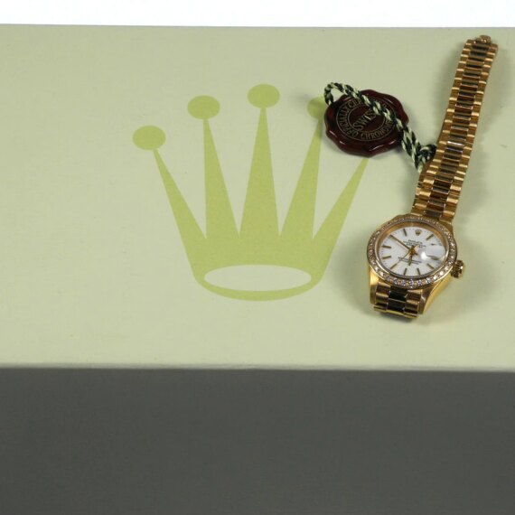 ROLEX Ladies Vintage DATEJUST 69178 President 18K DIAMOND Dial & Bezel Watch with box Mint- /SOLD