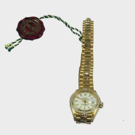 ROLEX Ladies Vintage DATEJUST 69178 President 18K DIAMOND Dial & Bezel Watch with box Mint- /SOLD