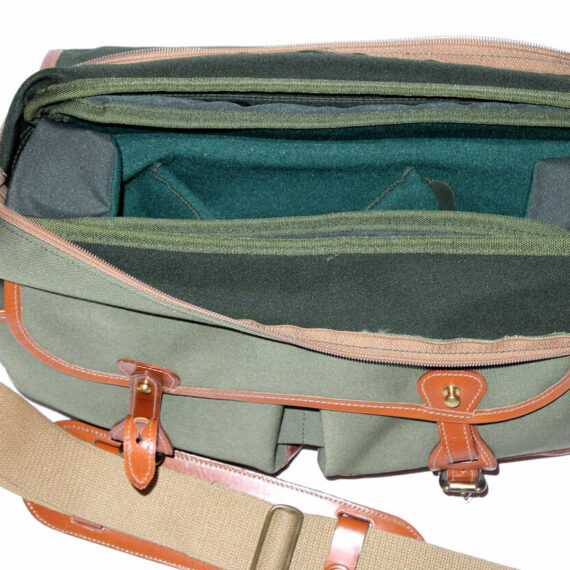 Billingham Photo Eventer Notebook Computer & Camera Bag, Green  & Tan Ex++/M- SOLD